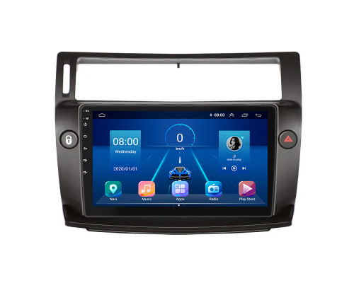 Штатная магнитола Lesko для Citroen C4 I 2004-2014 экран 9" 4/64Gb 4G Wi-Fi GPS Top