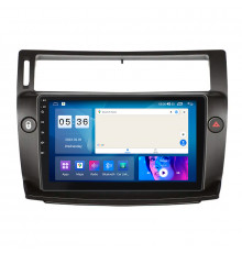 Штатная магнитола Lesko для Citroen C4 I Рестайлинг 2008-2011 с экраном 9 дюймов, CarPlay, 4G и GPS