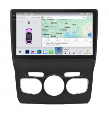 Штатная магнитола Lesko для Citroen C4 II Рестайлинг 2015-н.в. экран 10" 4/64 QLED CarPlay 4G Wi-Fi GPS 360 Prime