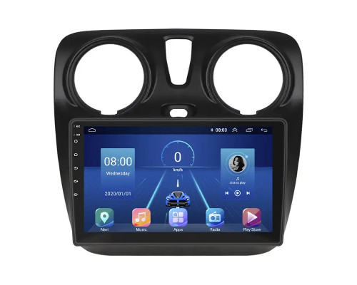 Штатная магнитола Lesko для Dacia Dokker I Рестайлинг ver 2 2017-н.в экран 9" 4/64Gb 4G Wi-Fi GPS Top