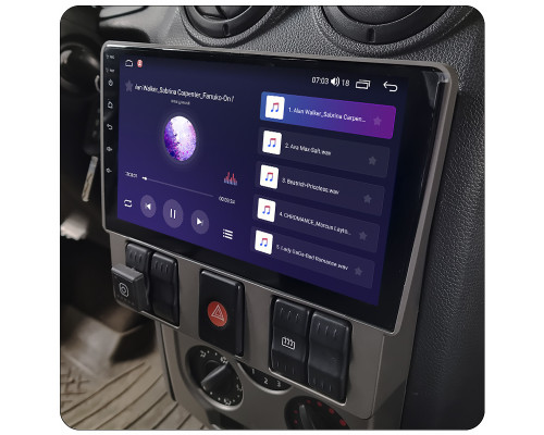 Штатная магнитола Lesko для Dacia Logan I 2004-2012 экран 9" 1/16Gb Wi-Fi GPS Base