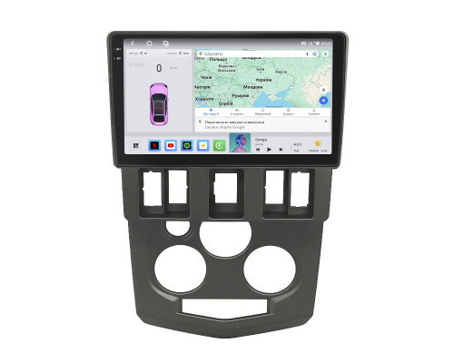 Штатная магнитола Lesko для Dacia Logan I 2004-2012 экран 9" 4/64 QLED CarPlay 4G Wi-Fi GPS 360 Prime