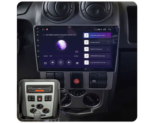 Штатная магнитола Lesko для Dacia Logan I 2004-2012 экран 9" 6/128Gb 4G Wi-Fi GPS Top