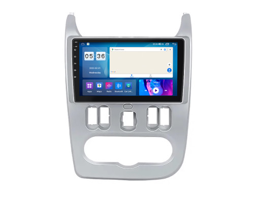 Штатная магнитола Lesko для Dacia Logan I ver 2 2008-2012 экран 9" 4/64Gb CarPlay 4G Wi-Fi GPS Prime