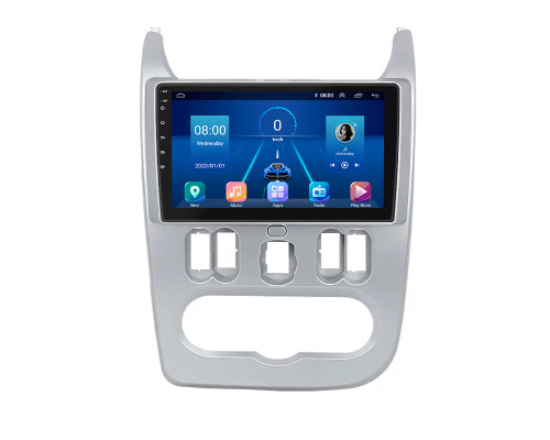 Штатная магнитола Lesko для Dacia Logan I ver 2 2008-2012 экран 9" 2/32Gb 4G Wi-Fi GPS Top