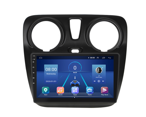 Штатная магнитола Lesko для Dacia Sandero II ver 2 2012-2016 экран 9" 4/32Gb 4G Wi-Fi GPS Top