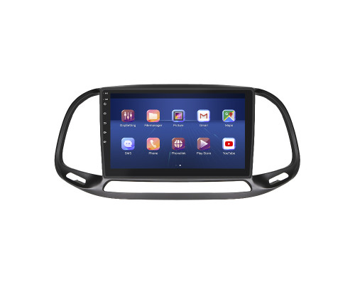 Штатная магнитола Lesko для Fiat Doblo II Рестайлинг 2015-н.в. экран 9" 2/32Gb 4G Wi-Fi GPS Top
