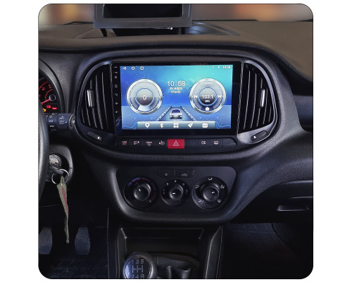 Штатная магнитола Lesko для Fiat Doblo II Рестайлинг 2015-н.в. экран 9" 4/32Gb 4G Wi-Fi GPS Top