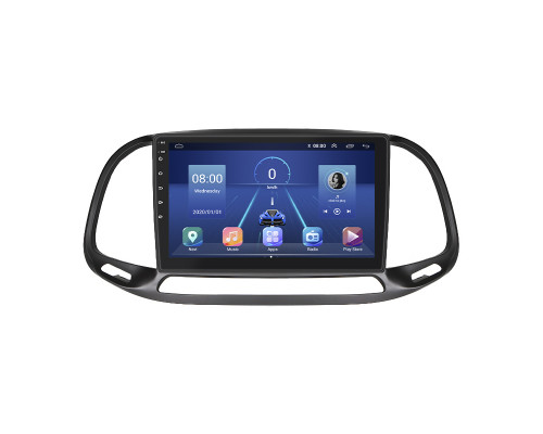 Штатная магнитола Lesko для Fiat Doblo II Рестайлинг 2015-н.в. экран 9" 4/64Gb 4G Wi-Fi GPS Top