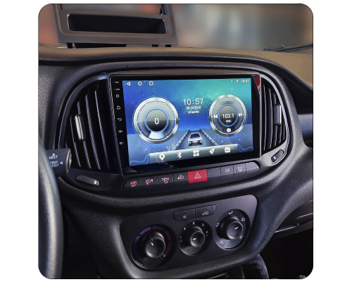 Штатная магнитола Lesko для Fiat Doblo II Рестайлинг 2015-н.в. экран 9" 4/64Gb 4G Wi-Fi GPS Top