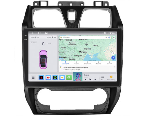 Штатная магнитола Lesko для Geely Emgrand EC7  2009-2016 экран 10" 4/64 QLED CarPlay 4G Wi-Fi GPS 360 Prime