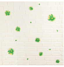 Панель стеновая 3D 700х700х4мм Зелёные цветы SW-00001976
