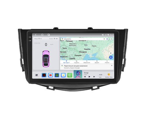 Штатная магнитола Lesko для Lifan X60 I 2011-2015 экран 9" 4/64 QLED CarPlay 4G Wi-Fi GPS 360 Prime