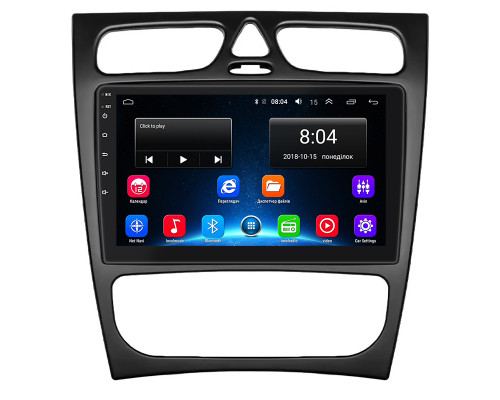 Штатная магнитола Lesko для Mercedes-Benz C-Класс II (W203) 2000-2004 с экраном 9" и GPS