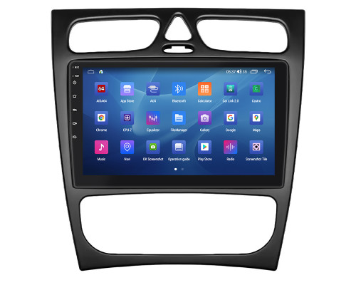 Штатная магнитола Lesko для Mercedes-Benz C-Класс II (W203) 2000-2004 экран 9" 4/64Gb CarPlay 4G Wi-Fi GPS Prime