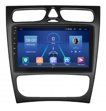 Штатная магнитола Lesko для Mercedes-Benz C-Класс II (W203) 2000-2004 экран 9" 4/32Gb 4G Wi-Fi GPS Top