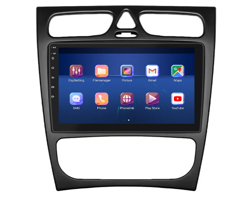 Штатная магнитола Lesko для Mercedes-Benz C-Класс II (W203) 2000-2004 экран 9" 4/32Gb 4G Wi-Fi GPS Top