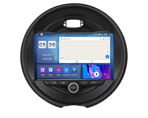 Штатная магнитола Lesko для MINI Clubman II 2015-2019 экран 9" 4/64Gb CarPlay 4G Wi-Fi GPS Prime