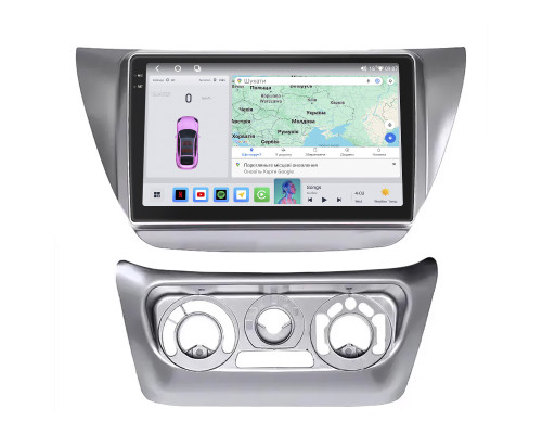 Штатная магнитола Lesko для Mitsubishi Lancer IX 2000-2007 экран 9" 4/64 QLED CarPlay 4G Wi-Fi GPS 360 Prime