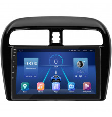 Штатная магнитола Lesko для Mitsubishi Mirage VI Рестайлинг 2 2019-н.в. экран 9" 4/32Gb 4G Wi-Fi GPS Top