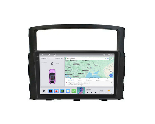 Штатная магнитола Lesko для Mitsubishi Montero IV 2006-н.в. экран 9" 4/64 QLED CarPlay 4G Wi-Fi GPS 360 Prime