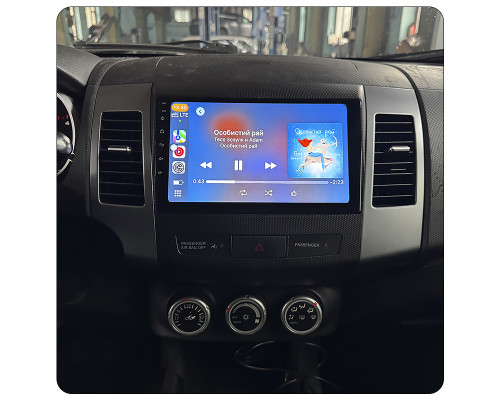 Штатная магнитола Lesko для Mitsubishi Outlander II 2005-2009 экран 9" 1/16Gb Wi-Fi GPS Base