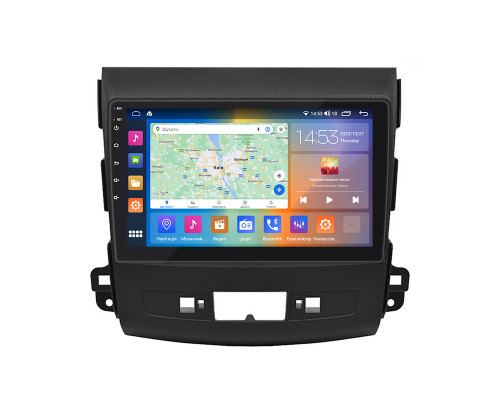 Штатная магнитола Lesko для Mitsubishi Outlander II 2005-2009 экран 9" 2/32Gb CarPlay 4G Wi-Fi GPS Prime