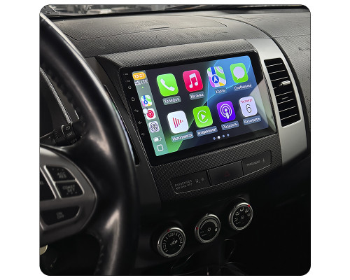 Штатная магнитола Lesko для Mitsubishi Outlander II 2005-2009 экран 9" 4/64Gb 4G Wi-Fi GPS Top