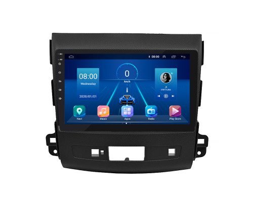 Штатная магнитола Lesko для Mitsubishi Outlander II 2005-2009 экран 9" 6/128Gb 4G Wi-Fi GPS Top