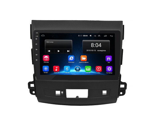Штатная магнитола Lesko для Mitsubishi Outlander II Рестайлинг 2009-2013 экран 9" 2/32Gb Wi-Fi GPS Base