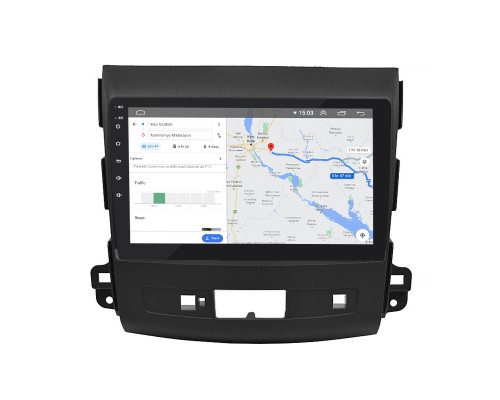 Штатная магнитола Lesko для Mitsubishi Outlander II Рестайлинг 2009-2013 экран 9" 2/32Gb Wi-Fi GPS Base