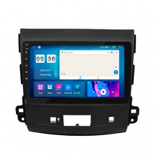 Штатная магнитола Lesko для Mitsubishi Outlander II Рестайлинг 2009-2013 экран 9" 4/64Gb CarPlay 4G Wi-Fi GPS Prime