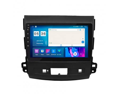 Штатная магнитола Lesko для Mitsubishi Outlander II Рестайлинг 2009-2013 экран 9" 4/64Gb CarPlay 4G Wi-Fi GPS Prime