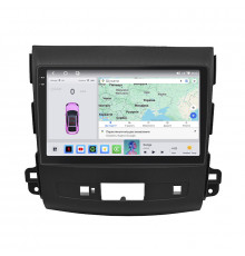 Штатная магнитола Lesko для Mitsubishi Outlander II Рестайлинг 2009-2013 экран 9" 4/64 QLED CarPlay 4G Wi-Fi GPS 360 Prime
