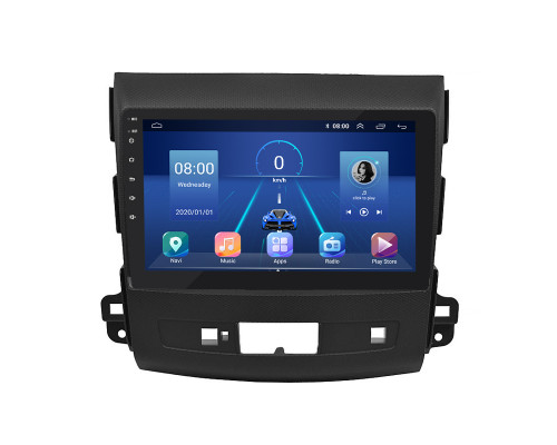 Штатная магнитола Lesko для Mitsubishi Outlander II Рестайлинг 2009-2013 экран 9" 2/32Gb 4G Wi-Fi GPS Top