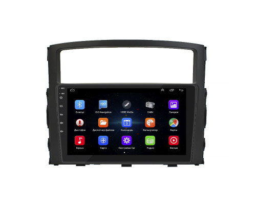 Штатная магнитола Lesko для Mitsubishi Pajero IV Рестайлинг 2 2014-н.в. экран 9" 1/16Gb Wi-Fi GPS Base