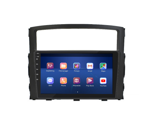 Штатная магнитола Lesko для Mitsubishi Pajero IV Рестайлинг 2 2014-н.в. экран 9" 2/32Gb 4G Wi-Fi GPS Top