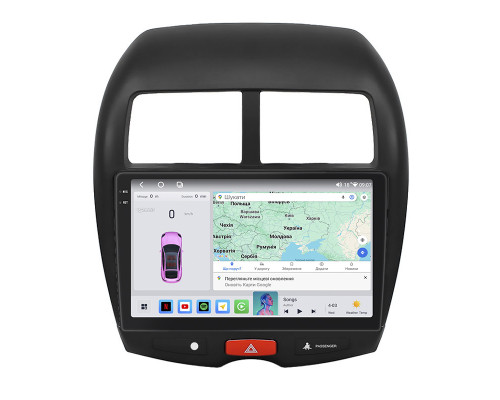 Штатная магнитола Lesko для Mitsubishi RVR III Рестайлинг 2012-2017 экран 10" 4/64 QLED CarPlay 4G Wi-Fi GPS 360 Prime