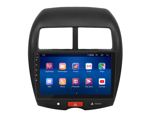 Штатная магнитола Lesko для Mitsubishi RVR III Рестайлинг 2012-2017 экран 10" 2/32Gb 4G Wi-Fi GPS Top