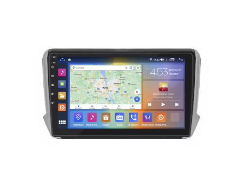 Штатная магнитола Lesko для Peugeot 2008 I Рестайлинг 2016-2019 экран 10" 2/32Gb CarPlay 4G Wi-Fi GPS Prime