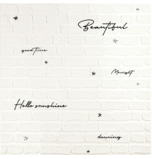 Панель стеновая 3D 700х700х4мм Надпись с серебром SW-00001980