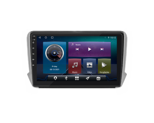 Штатная магнитола Lesko для Peugeot 2008 I Рестайлинг 2016-2019 экран 10" 4/32Gb 4G Wi-Fi GPS Top