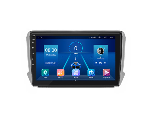 Штатная магнитола Lesko для Peugeot 2008 I Рестайлинг 2016-2019 экран 10" 6/128Gb 4G Wi-Fi GPS Top