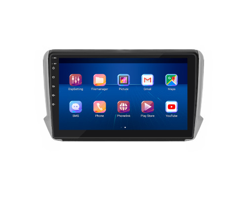 Штатная магнитола Lesko для Peugeot 2008 I Рестайлинг 2016-2019 экран 10" 6/128Gb 4G Wi-Fi GPS Top