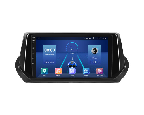 Штатная магнитола Lesko для Peugeot 2008 II 2019-н.в. экран 9" 4/32Gb 4G Wi-Fi GPS Top