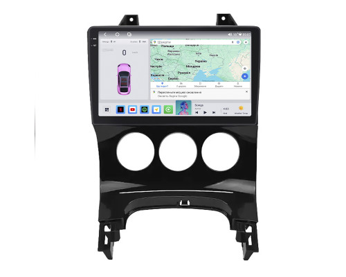 Штатная магнитола Lesko для Peugeot 3008 I 2009-2013 экран 9" 4/64 QLED CarPlay 4G Wi-Fi GPS 360 Prime