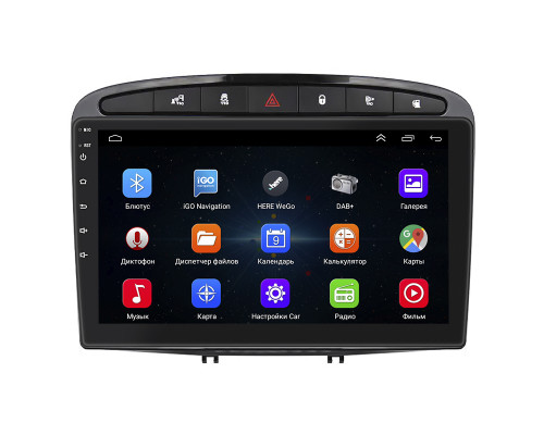 Штатная магнитола Lesko для Peugeot 308 I 2007-2011 экран 9" 1/16Gb Wi-Fi GPS Base
