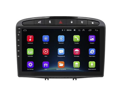 Штатная магнитола Lesko для Peugeot 308 I 2007-2011 экран 9" 2/32Gb Wi-Fi GPS Base