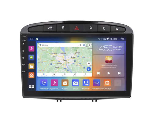 Штатная магнитола Lesko для Peugeot 308 I 2007-2011 экран 9" 4/64Gb CarPlay 4G Wi-Fi GPS Prime