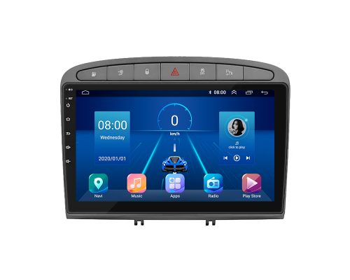 Штатная магнитола Lesko для Peugeot 308 I Рестайлинг 2011-2015 экран 9" 4/64Gb 4G Wi-Fi GPS Top